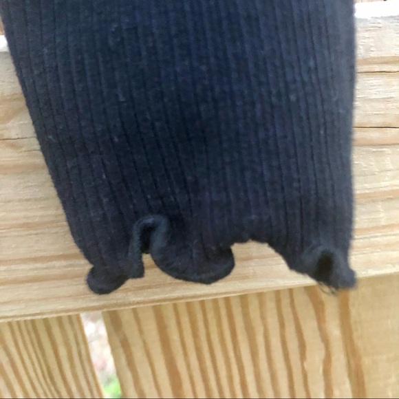 rue21 Bodysuit Black Ruffled Sz.Small Ribbed - Picture 4 of 10